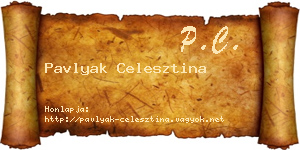 Pavlyak Celesztina névjegykártya